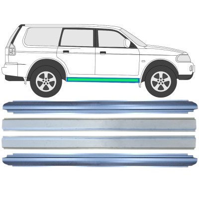 Reperaturka progu wewnętrzna + zewnętrzna do Mitsubishi Pajero Sport 1996-2008 / Lewa+Prawa / Zestaw 14874