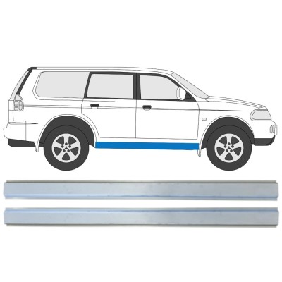 Reperaturka progu wewnętrzna do Mitsubishi Pajero Sport 1996-2008 / Lewa+Prawa / Zestaw 14872