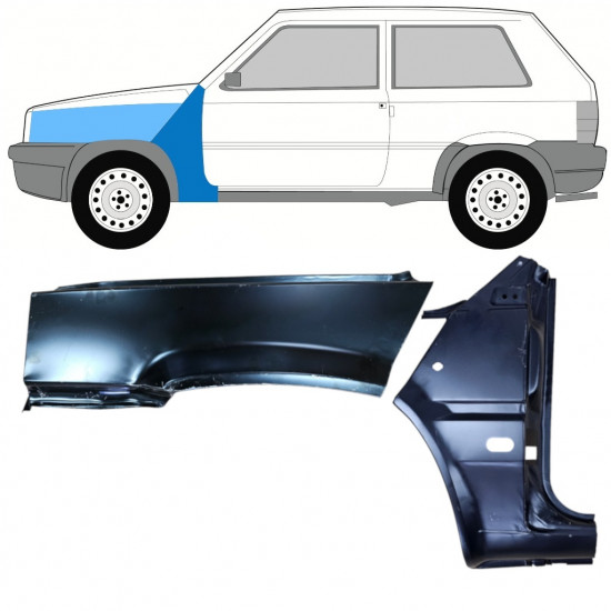 Reperaturka błotnika przedniego do Fiat Panda 1980-2002 / Lewa / Zestaw 11817