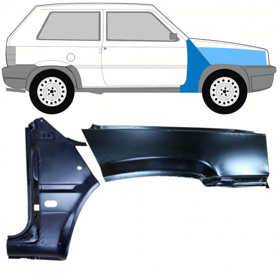 Reperaturka błotnika przedniego do Fiat Panda 1980-2002 / Prawa / Zestaw 11816