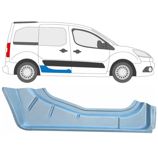 Reperaturka drzwi przesuwnych wewnętrzna do Citroen Berlingo 2008-2018 / Prawa 17070