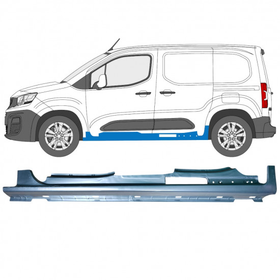 Pełny próg do Peugeot Partner 2018-2023 / Lewa 12876