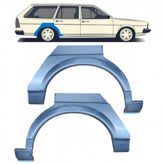 Reperaturka błotnika tylnego do VW Passat B2 1980-1988 / Lewa+Prawa / Zestaw 9605