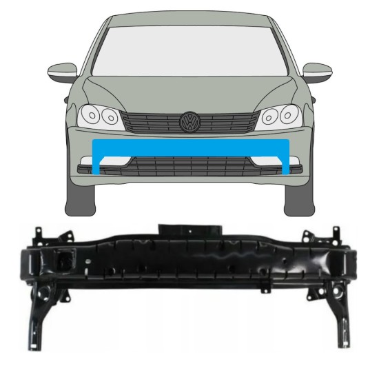 Wzmocnienie zderzaka przedniego / belka do Volkswagen Passat B7 2010-2015 17259