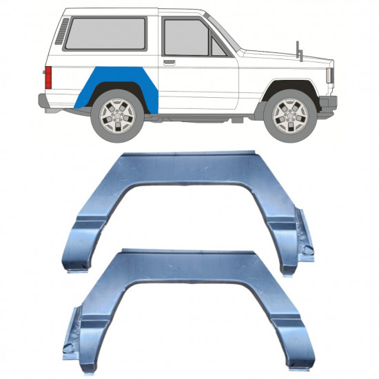 Reperaturka błotnika tylnego do Nissan Patrol 1979-1993 / Lewa+Prawa / Zestaw 10412