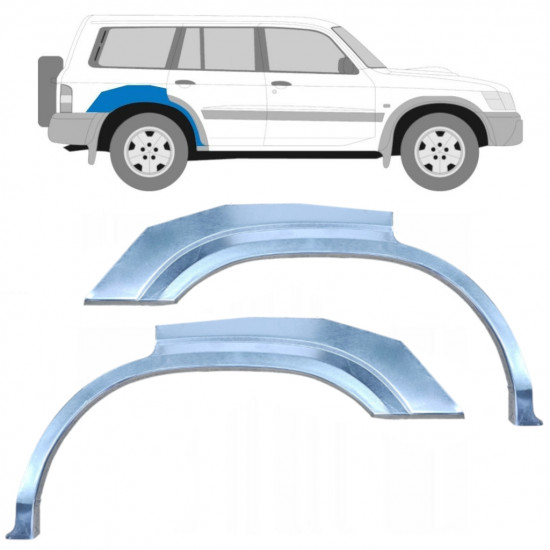 Reperaturka błotnika tylnego do Nissan Patrol 1997-2009 / Lewa+Prawa / Zestaw 10283