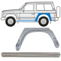 Reperaturka progu + błotnika tylnego do Nissan Patrol Y60 GY60 1990-1997 / Lewa / Zestaw 11541
