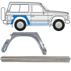 Reperaturka progu + błotnika tylnego do Nissan Patrol Y60 GY60 1990-1997 / Prawa / Zestaw 11540