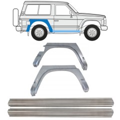 Reperaturka progu + błotnika tylnego do Nissan Patrol Y60 GY60 1990-1997 / Lewa+Prawa / Zestaw 11542