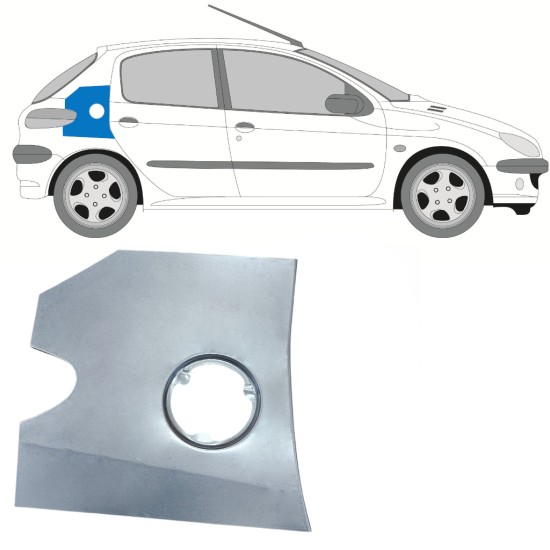 Reperaturka otworu wlewu paliwa do Peugeot 206 206+ 1998-2012 15017