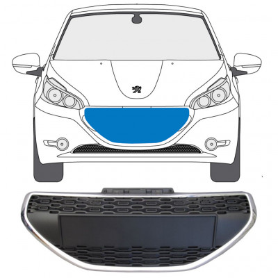 PEUGEOT 208 2012-2015 GRILL