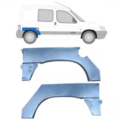 Reperaturka błotnika tylnego do Citroen Berlingo 1996-2008 / Lewa+Prawa / Zestaw 14060