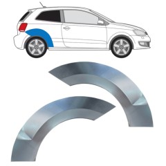 Reperaturka błotnika tylnego do Volkswagen Polo 2009-2017 / Lewa+Prawa / Zestaw 16360