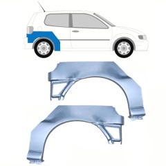 Reperaturka błotnika tylnego do Volkswagen Polo 1994-1999 / Lewa+Prawa / Zestaw 10193