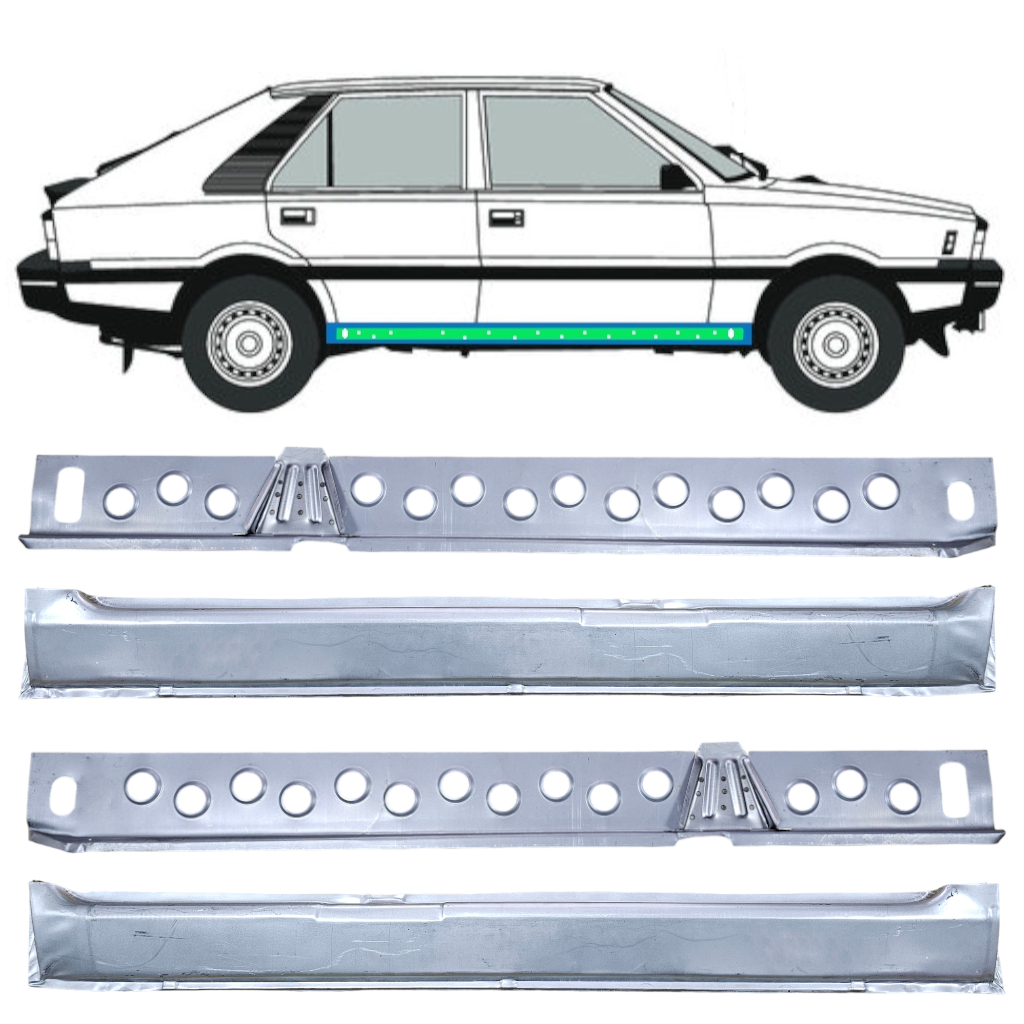 Reperaturka progu wewnętrzna + zewnętrzna do FSO Polonez 1978-2002 / Zestaw 12539