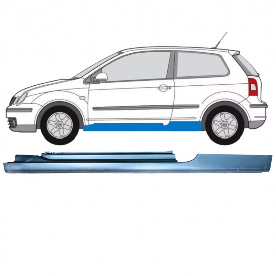 Pełny próg do Volkswagen Polo 2001-2009 / Lewa 12857