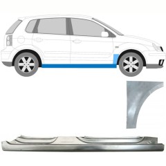 Pełny próg + reperaturka błotnika przedniego do Volkswagen Polo 2001-2009 / Prawa / Zestaw 8729