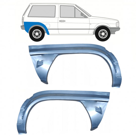 Reperaturka błotnika tylnego do VW Polo 1981-1984 / Lewa+Prawa / Zestaw 10462