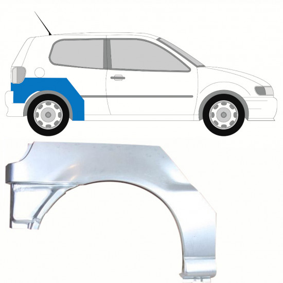 VW POLO 1994-1999 REPERATURKA BŁOTNIKA TYLNEGO / PRAWA STRONA