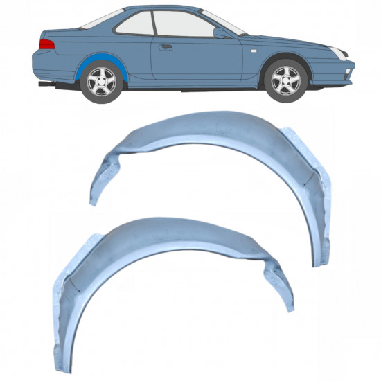 Reperaturka nadkola tylnego wewnętrzna do Honda Prelude 1996-2001 / Lewa+Prawa / Zestaw 10503