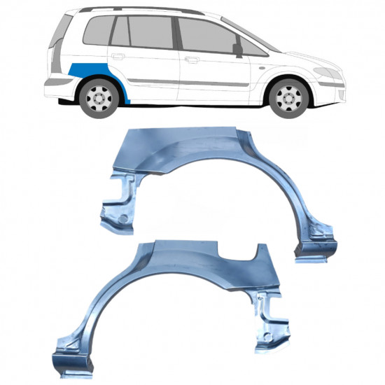 Reperaturka błotnika tylnego do Mazda Premacy 1999-2005 / Lewa+Prawa / Zestaw 9158