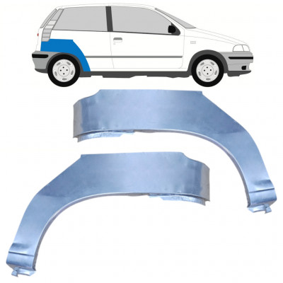 Reperaturka błotnika tylnego do Fiat Punto 1 1993-1999 / Lewa+Prawa / Zestaw 9684