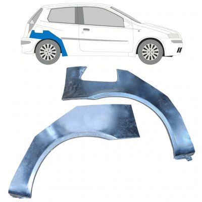 Reperaturka błotnika tylnego do Fiat Punto 2 1999-2010 / Lewa+Prawa / Zestaw 10404