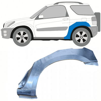 TOYOTA RAV4 2000-2005 3-D REPERATURKA BŁOTNIKA TYLNEGO / LEWA STRONA