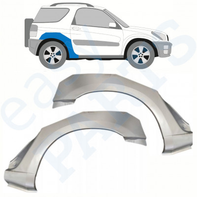 Reperaturka błotnika tylnego do Toyota RAV4 2000-2005 / Lewa+Prawa / Zestaw 10399