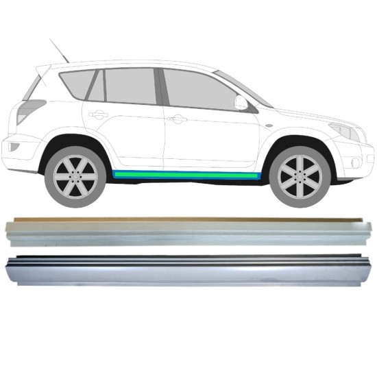 Reperaturka progu wewnętrzna + zewnętrzna do Toyota Rav4 2006-2013 / Lewa = Prawa (symetryczny) / Zestaw 14904 Reperaturka progu wewnętrzna + zewnętrzna do Toyota Rav4 2006-2013 / Lewa = Prawa (symetryczny) / Zestaw 14904