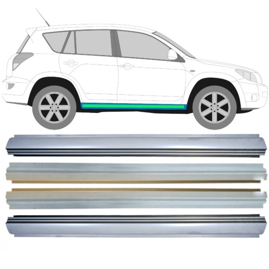 Reperaturka progu wewnętrzna + zewnętrzna do Toyota Rav4 2006-2013 / Lewa+Prawa / Zestaw 14910 Reperaturka progu wewnętrzna + zewnętrzna do Toyota Rav4 2006-2013 / Lewa+Prawa / Zestaw 14910