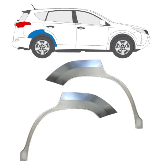 Reperaturka błotnika tylnego do Toyota Rav4 2013-2018 / Lewa+Prawa / Zestaw 16490