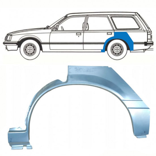 Reperaturka błotnika tylnego do Opel Rekord E 1977-1986 / Lewa / COMBI /  10787