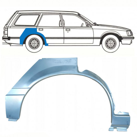 Reperaturka błotnika tylnego do Opel Rekord E 1977-1986 / Prawa / COMBI /  10786