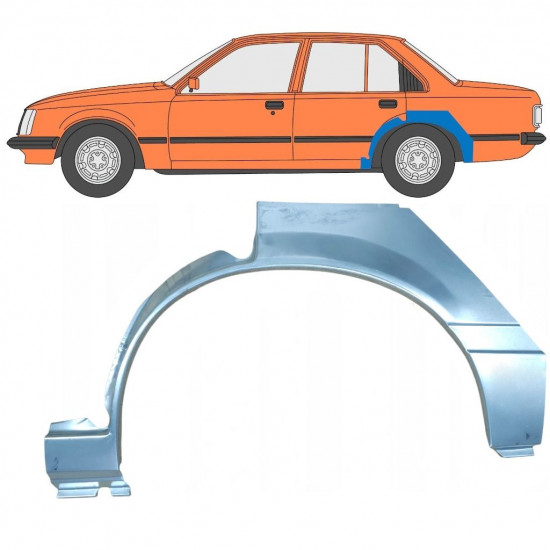 Reperaturka błotnika tylnego do Opel Rekord E 1977-1982 / Lewa 8077