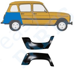 Reperaturka błotnika tylnego do Renault 4 1962-1993 / Lewa+Prawa / Zestaw 9708