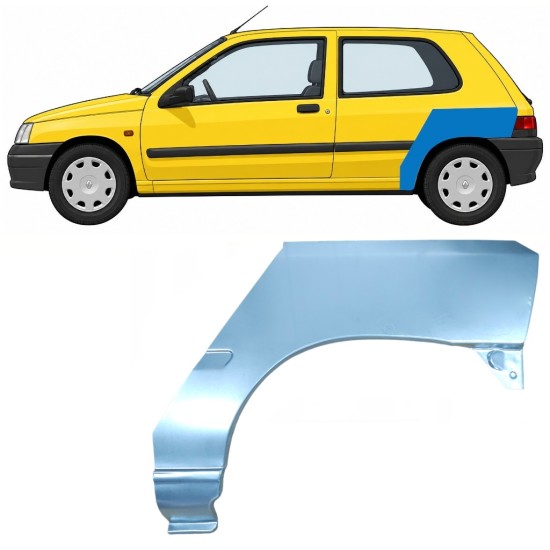 Reperaturka błotnika tylnego do Renault Clio I 1990-1998 / Lewa 7681