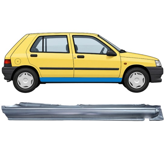 Pełny próg do Renault Clio I 1990-1998 / Prawa 11012