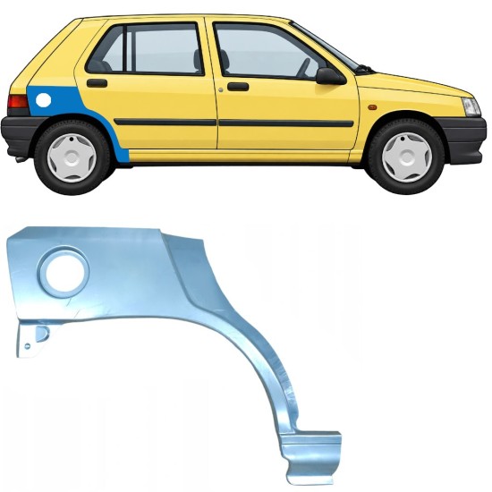 Reperaturka błotnika tylnego do Renault Clio I 1990-1998 / Prawa 7682