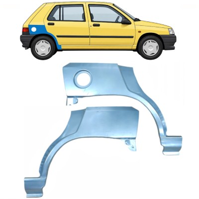 Reperaturka błotnika tylnego do Renault Clio I 1990-1998 / Lewa+Prawa / Zestaw 9849