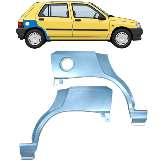 Reperaturka błotnika tylnego do Renault Clio I 1990-1998 / Lewa+Prawa / Zestaw 9849