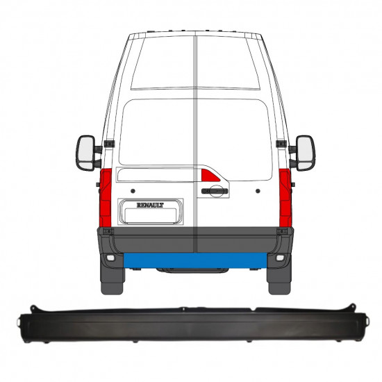 Tylny zderzak do Renault Master 2010- 9021