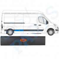 Listwa boczna z lampą do Renault Master 2010- / LWB / Prawa /  10548