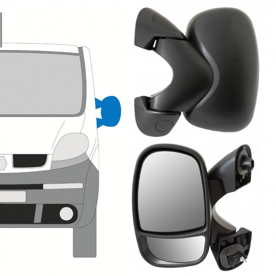 RENAULT TRAFIC 2001-2014 LUSTERKO MANUALNE / LEWA STRONA