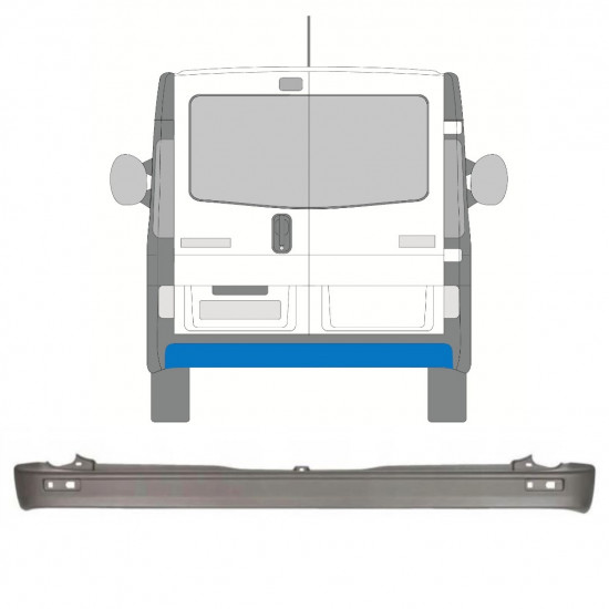 Tylny zderzak do Renault Trafic 2001-2014 8207