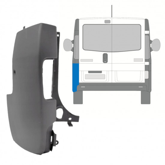 RENAULT TRAFIC 2001-2014 NAROŻNIK ZDERZAKA TYLNEGO / LEWA STRONA