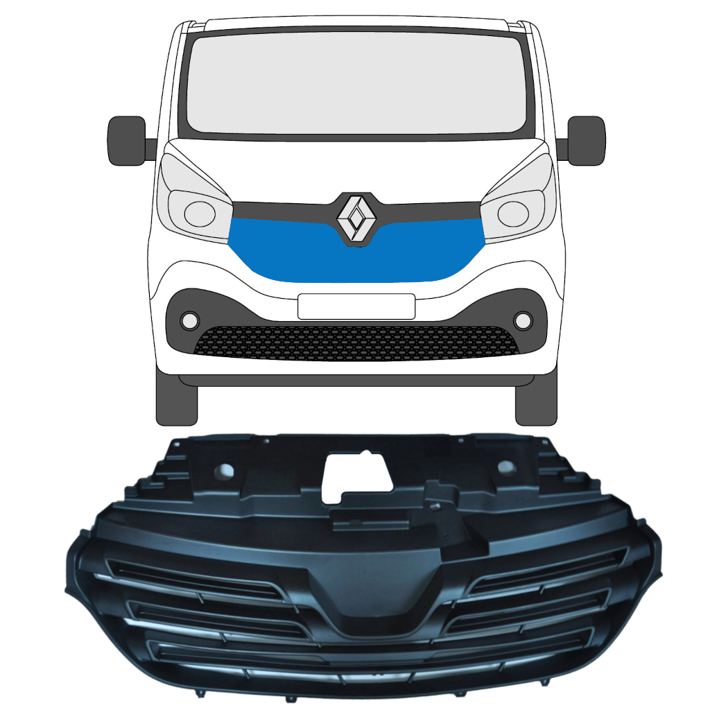RENAULT TRAFIC 2014- GRILL