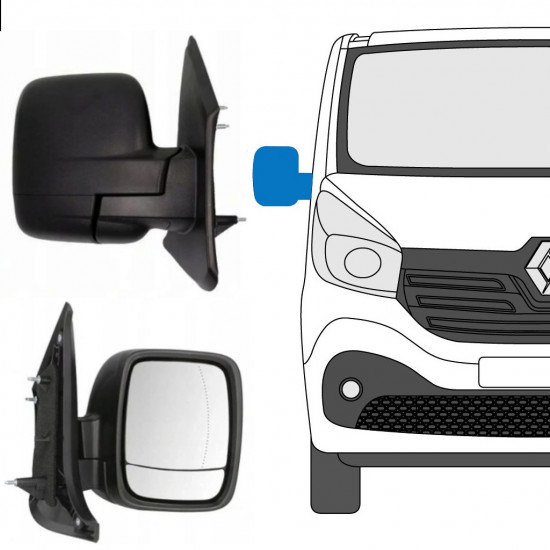 RENAULT TRAFIC 2014- LUSTERKO MANUALNE / PRAWA STRONA