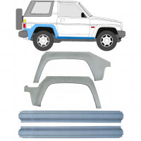 Reperaturka progu + błotnika tylnego do Daihatsu Fourtrak Rocky 1985-1993 / Lewa+Prawa / Zestaw 9508