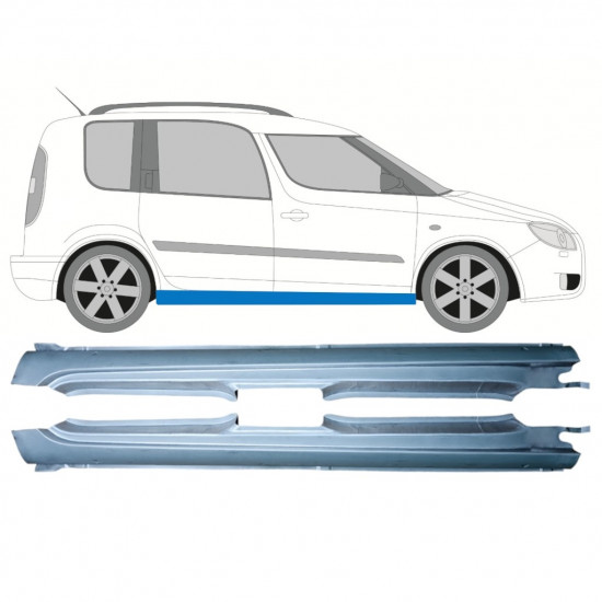 Pełny próg do Skoda Roomster Praktik 2006-2015 / Lewa / Prawa / Lewa+Prawa / Zestaw 12891